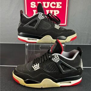 Air Jordan 4 Retro OG ‘Bred’ 2019 sz 9.5 Preowned